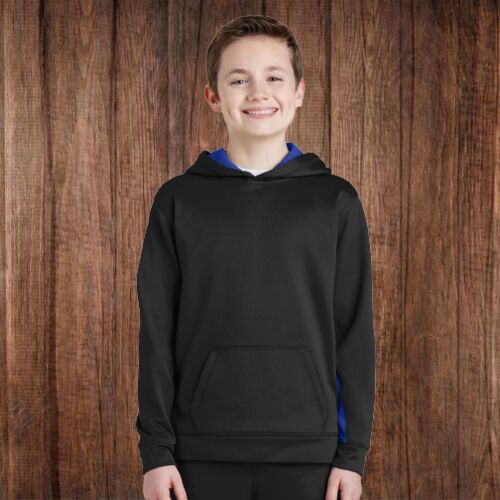 YST235 Youth Sport Wick Fleece Colorblock Hoodie Thumbnail